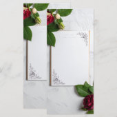 Hochzeitsmenü Menükarte (Vorne/Hinten)