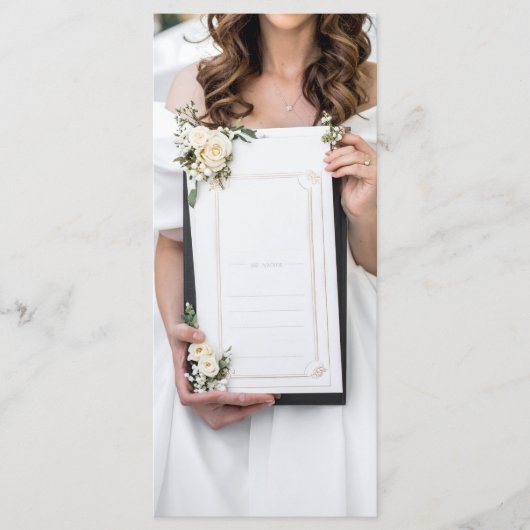 Hochzeitsmenü Menükarte (Vorderseite)