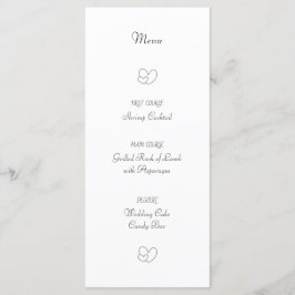 Hochzeitsmenü Menükarte