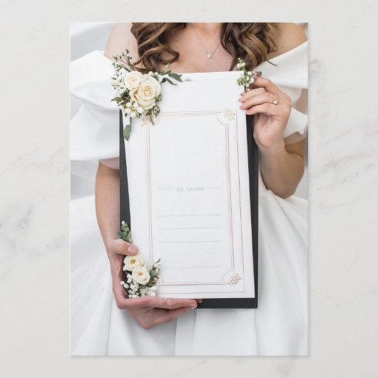 Hochzeitsmenü Menükarte (Vorderseite)