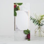 Hochzeitsmenü Menükarte (Stehend Vorderseite)