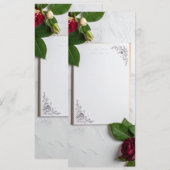 Hochzeitsmenü Menükarte (Vorne/Hinten)