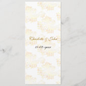 Hochzeitsmenü Menükarte (Rückseite)