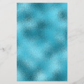 Hochzeitsmenü mit blauem metallischem Glitzer eleg (Rückseite)