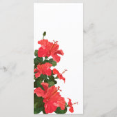 Hochzeitsmenü mit Hibiskus-Blume Menükarte (Rückseite)