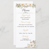 Hochzeitsmenü mit Magnolienblüten Menükarte (Vorne/Hinten)