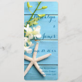 Hochzeitsmenü mit Orchideen Menükarte (Rückseite)