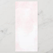 Hochzeitsmenü mit rosa und weißem Rosenblumen Menükarte (Rückseite)