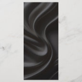 Hochzeitsmenü mit schwarzem Satin Menükarte (Rückseite)