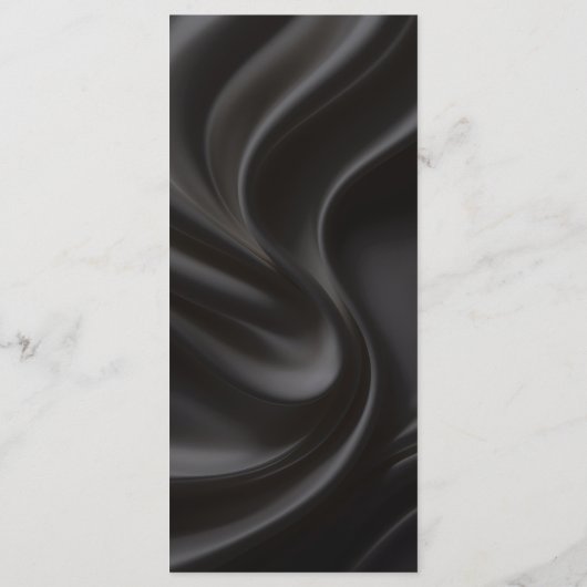 Hochzeitsmenü mit schwarzem Satin Menükarte (Rückseite)