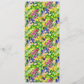 Hochzeitsmenü mit sommerlichen Blume Menükarte (Rückseite)