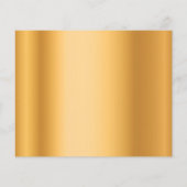 Hochzeitsmenü mit vergoldetem metallischem Glitzer (Rückseite)