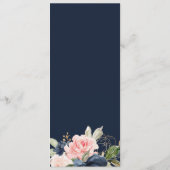 Hochzeitsmenü mit Wasserfarbe und Rosa Menükarte (Rückseite)