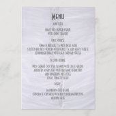 Hochzeitsmenü mit weißer Spitze Menükarte (Rückseite)