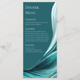 Hochzeitsmenü-Modern Emerald Green- Menükarte