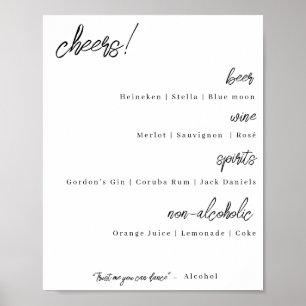 Hochzeitsmenü - Moderne Eleganz (Alternative) Poster