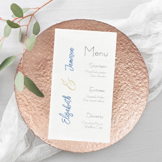 Hochzeitsmenü Napkins, Elegant, maßgeschneiderte H Serviette