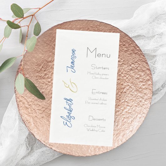 Hochzeitsmenü Napkins, Elegant, maßgeschneiderte H Serviette