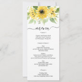 Hochzeitsmenü oder Brautparty im Sonnenblumengarte Einladung (Vorderseite)
