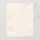 Hochzeitsmenü Pampas Gras Rose Gold Blumenmarmor (Rückseite)