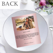 Hochzeitsmenü rosa blühende staubige Rose Gold Fot