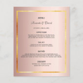 Hochzeitsmenü Rose Gold Foto unsere Geschichte (Vorderseite)