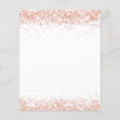 Hochzeitsmenü Rosengold Konfetti (Rückseite)