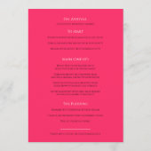 Hochzeitsmenü Rote Tulpen Menükarte (Rückseite)