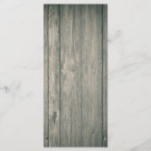 Hochzeitsmenü Rustikales Holz & Mason Jar String L Menükarte (Rückseite)