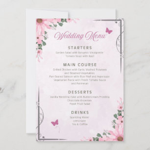 Hochzeitsmenü Save The Date
