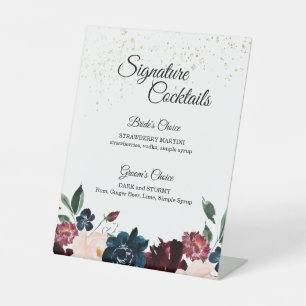 Hochzeitsmenü Sockelschild
