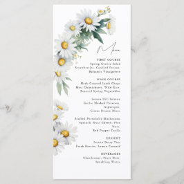 Hochzeitsmenü Sommerzeit Blume Menükarte