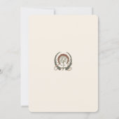 Hochzeitsmenü Vintage Einladung (Rückseite)