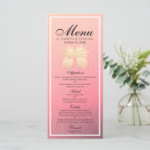 Hochzeitsmenü Vintages Ananas Menükarte (Stehend Vorderseite)