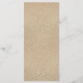 Hochzeitsmenü von Beach Waves Programm (Rückseite)