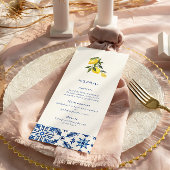 Hochzeitsmenü von Blauem Mittelmeer Menükarte