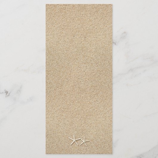 Hochzeitsmenü von Blue Beach Waves Programm (Rückseite)