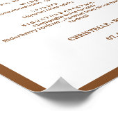 Hochzeitsmenü von Boho Western, Hochzeitsdrink Poster (Ecke)