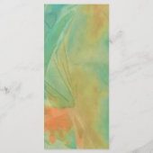 Hochzeitsmenü von Butterfly und Südwest Colors Menükarte (Rückseite)