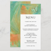 Hochzeitsmenü von Butterfly und Südwest Colors Menükarte (Vorne/Hinten)