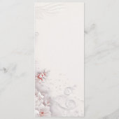 Hochzeitsmenü von Elfenbein, Rosa und Rosa Menükarte (Rückseite)