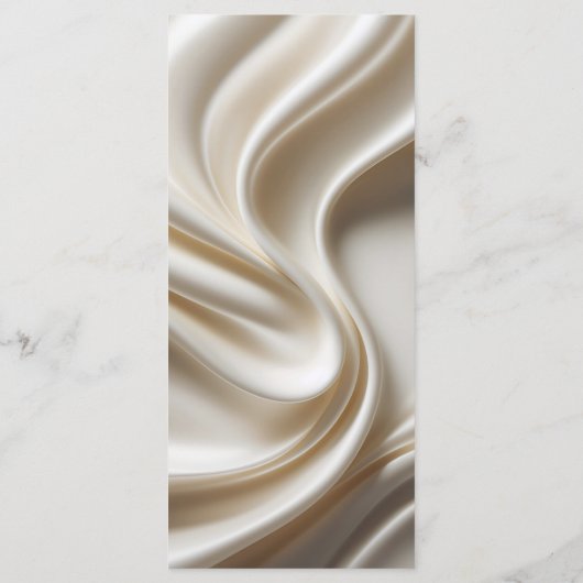 Hochzeitsmenü von Elfenbeinsatin Menükarte (Rückseite)