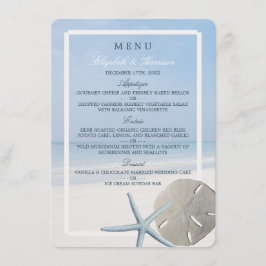 Hochzeitsmenü von Sand Dollar und Starfish Beach Menükarte