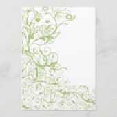 Hochzeitsmenü von Vögeln und Wirbel Menükarte (Rückseite)