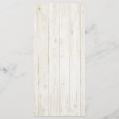 Hochzeitsmenü Wasserfarbe Rosa Blume Rustikales Ho Menükarte (Rückseite)