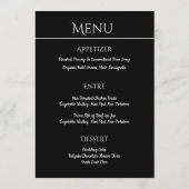 Hochzeitsmenü Weiße Magnolia Schwarz-Weiß Menükarte (Rückseite)