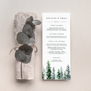 Hochzeitsmenükarte Timber Grove Menükarte