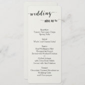 Hochzeitsmenükarten für Schwarz-Weiß-Kalligrafie Menükarte (Vorne/Hinten)