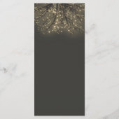 Hochzeitsmenükarten mit rustikalen leuchtenden Bäu Menükarte (Rückseite)