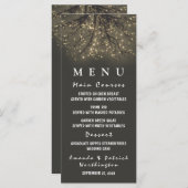 Hochzeitsmenükarten mit rustikalen leuchtenden Bäu Menükarte (Vorne/Hinten)